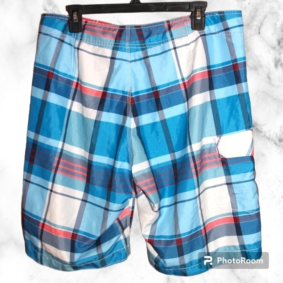 Old Navy Plaid Swim Trunks - Picture 2 of 5